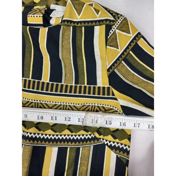 H&M Yellow Aztec long sleeve shirt size 4 - Picture 4 of 6